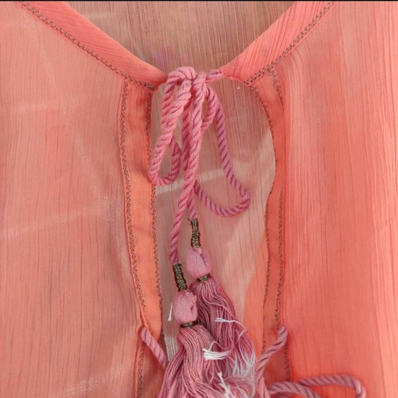 SOLD ❌ Coral Sheer Kaftaan - Picture 4 of 4